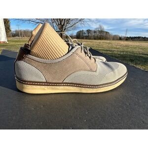 Johnston & Murphy Men 9M Knit Casual Dress Shoes Tan Leather sheep skin lining‎